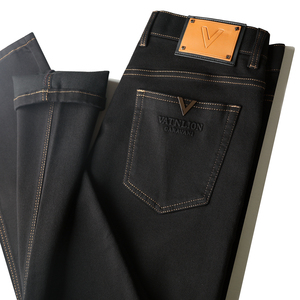Nouveau Jean Classique Noir Pur pour Homme Printemps-Automne 2026 – Pantalon Droit Élastique Simple qui Sublime la Silhouette - Product Image 3
