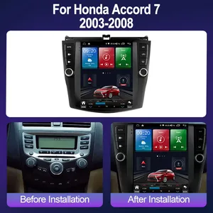 Autoradio 9,<span class=keywords><strong>7</strong></span> pouces pour Honda Accord <span class=keywords><strong>7</strong></span> 2003-2008, lecteur multimédia vidéo style Tesla, CarPlay, Android Auto, GPS, Navi, DSP, stéréo, caméra 360° - Product Image 3