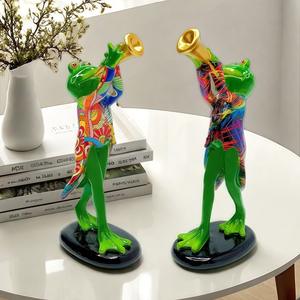 Adorno de Rana con Banda de Transferencia, Decoración Moderna para el Hogar, Mueble de TV, Alféizar de Ventana, Adorno Decorativo de Resina - Product Image 3