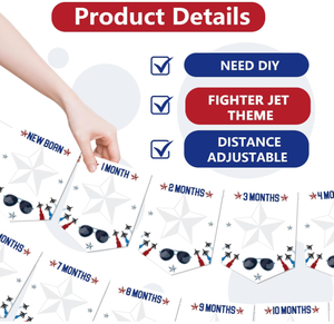 <span class=keywords><strong>Kit</strong></span> de Décoration pour Fête d'<span class=keywords><strong>Anniversaire</strong></span> <span class=keywords><strong>1</strong></span> <span class=keywords><strong>an</strong></span> Garçon Thème Jet Fighter : Bannières, Ballons en Aluminium, Accessoires de Photo pour Bébé, Guirlande et Décorations de Gâteau - Product Image 5