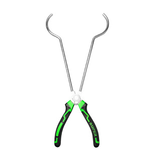Pinces à creuset en acier inoxydable avec poignée verte pour four de fusion, haute sécurité - Product Image 1