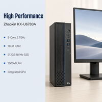 Zhaoxin KX U6780A 8 Core 2.7GHz Sistem Desktop Rendah Kebisingan 16GB RAM 512GB NVME SSD 8L Casing Kompak Bersama Layar Tampilan