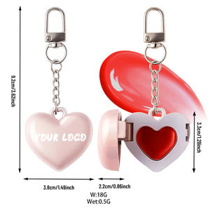 Baume à lèvres et joues 2-en-1, 5 teintes, avec miroir, huile d'avocat, soin hydratant pour les lèvres, porte-clés en forme de cœur - Product Image 6