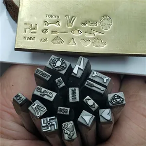 Lettre personnalisée logo bijoux en acier dur poinçon timbres en métal personnalisés pour bijoux