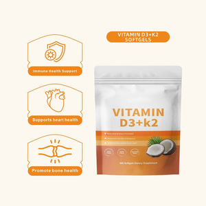 OEM özel etiket sağlık gıda takviyesi 300 sayısı <span class=keywords><strong>Vitamin</strong></span> D3 + K2 yumuşak jel kapsüller yetişkin gençler Vegan 100% destekleyen kemik - Product Image 6