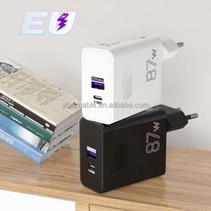ที่ชาร์จแบตเตอร์ QC3.0 87W USB C + พอร์ตคู่สำหรับเดินทางหัวชาร์จเร็ว Type C ชนิด PD3.0สำหรับ iPhone 15อะแดปเตอร์ Android - Product Image 4