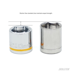 Jeu de douilles automatiques DIY compactes avec finition chromée Support OEM personnalisé Prises profondes pour réparation-Prises carrées hexagonales - Product Image 3