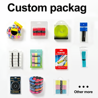 RS Wholesale Bande de grip pour raquette de padel et de pickleball, 1,8 mm, gaufrée diamant, adhésive, perforée, absorbant les chocs, avec logo personnalisé