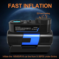 Compresseur d'air de gonflage de pneus Portable compact 150 PSI 12V pompe à air électrique pour pneus de voiture arrêt automatique jauge PSI numérique