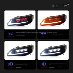Conjunto de Faros Delanteros de 12 V para Honda Civic FD2 2012-2015, Luces de Circulación Diurna LED, Señales de Giro Fluidas - Product Image 4