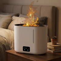Diffuseur d'aromathérapie à ultrasons avec écran LED 3D, humidificateur, capacité de 3 L, lumière nocturne, faible bruit, pour usage commercial, domestique et hôtelier