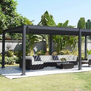 Pergola motorisée en aluminium de conception <span class=keywords><strong>moderne</strong></span> pour l'extérieur, mobilier de jardin, pergolas, tonnelles, auvent de type parasol, tonnelle, maisons d'été - Product Image 5