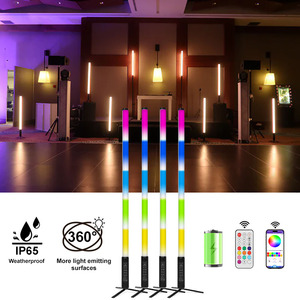 En Existencia en EE. UU., Paquete de 4 Tubos de Luz LED RGBW de 360° para Exteriores TL-150 IP65, con Estuche, Control Inteligente por Aplicación, Iluminación para Fiestas y Escenarios de DJ - Product Image 3