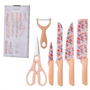 Ensemble de couteaux 6 pièces en acier inoxydable avec impression couleur, pour la cuisine domestique et la préparation alimentaire - Product Image 3