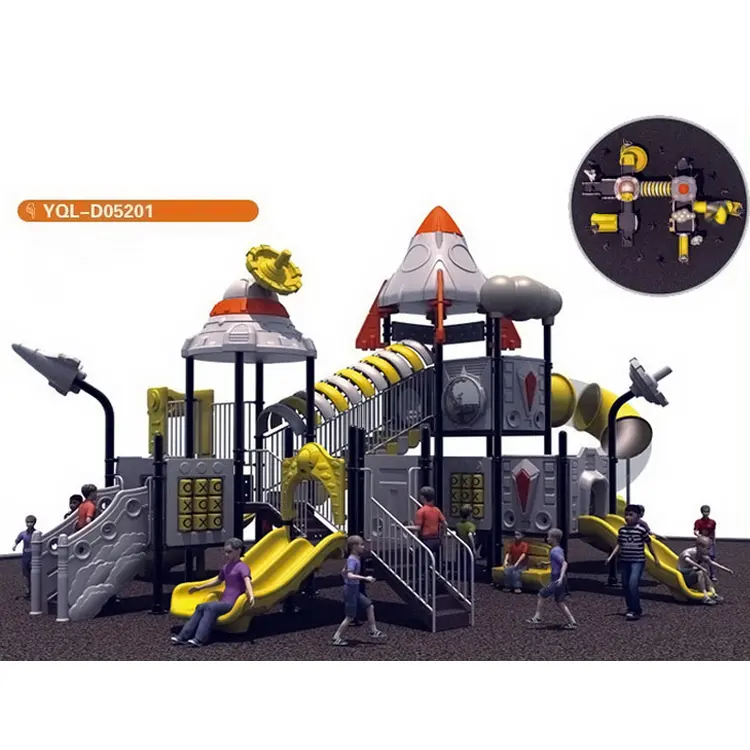 Multifunctional Professional Production Children Playground Equipment Outdoor Plastic Playground Slide