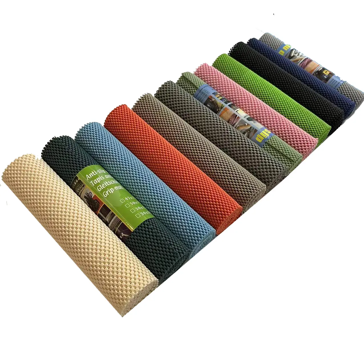Mousse colorée antidérapante en PVC, sous tapis, tapis d'étagère, fond solide, housse de protection pour armoire, commode