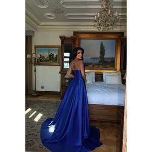 Vestido de Noche de Lujo Saks sin Tirantes, con Mangas Cortas y Cintura Impero, Talla XS, para Ocasiones Formales y Fiestas - Product Image 1