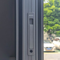 Puertas Corredizas Comerciales de Doble Acristalamiento Estándar Deioux, Ventanas Corredizas de Aluminio para Balcón y Patio, Material de Vidrio