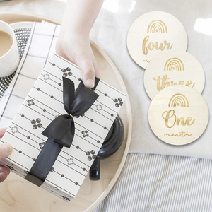 Tailai Wooden Baby Milestone Cards Rainbow graba hitos Discos Madera Regalo Photo Prop Discos Conjuntos Nacimiento STy 3. - Product Image 6