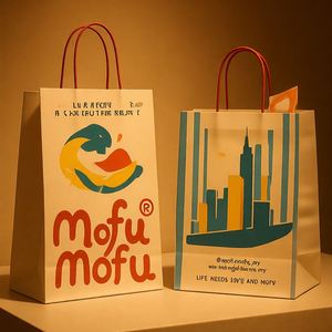 Bolsas de Papel Impresas Personalizadas para Vino y Bebidas, Bolsas de Papel Kraft Ecológicas Marrones y Negras para Envasado de Alimentos y Bebidas - Product Image 3