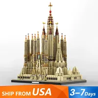 10328 Piezas, Modelo de Arquitectura de la Sagrada Familia de Barcelona Medieval, Bloques de Construcción de Edificios Modulares, Juguete de Construcción