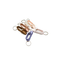 Porte-clés en alliage métallique léger, design chaussure de ballet, luxe, logo personnalisé, impression découpée, cadeau promotionnel