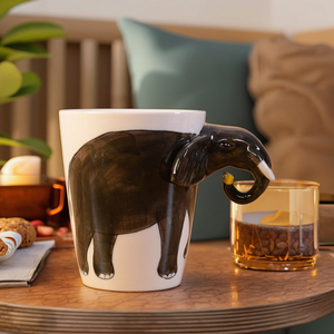 Biểu Tượng Tùy Chỉnh 3D Vẽ Tay Gốm Cốc hengfei 350Ml Nóng Nhiệt Đồ Đá Sáng Tạo Động Vật Hươu Cao Cổ Thiết Kế Bắc Âu - Product Image 3