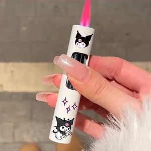 <span class=keywords><strong>Briquet</strong></span> d'allumage à presse cylindrique, allume-cigare <span class=keywords><strong>rose</strong></span> Jet Flame Gradient coupe-vent pour femme - Product Image 3