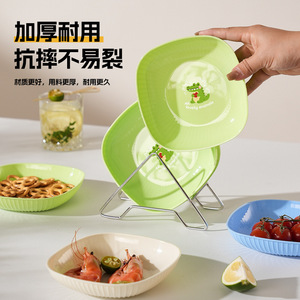 Cartoon Design Serving Tray Set With Stand Food Safe Material For Snacks And Fruits - Product Image 3