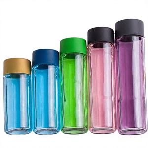 Bouteille d'eau en verre Voss ronde et fine avec bouchon à vis 300 ml, sérigraphiée – Offre Spéciale - Product Image 3