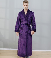 Peignoir à cordon en flanelle polaire pour hommes et femmes, Design de luxe, Super doux, personnalisé, pour la maison, le Spa, l'hôtel