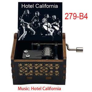 Caja de música de madera con manivela de Hotel California, banda famosa, melodía, movimiento de 18 notas, regalo especial para Fans y amigos - Product Image 4