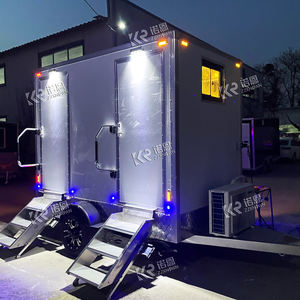 Toilettes portables de luxe sur remorque, cabine modulaire mobile pour salle de bain, toilettes publiques extérieures, location de toilettes portables - Product Image 2