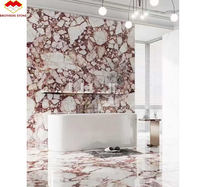 Chine Top Usine Calcutta Sol en marbre rouge poli Calacatta Viola Marbre blanc avec veine rouge pour vanité murale de salle de bain