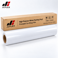 Rouleaux de vinyle polymère blanc imprimable 1,52*38m pour l'emballage, film décoratif extensible pour autocollants – Production usine