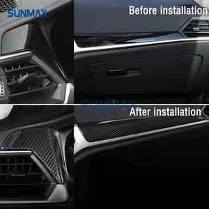 Pour <span class=keywords><strong>BMW</strong></span> série <span class=keywords><strong>3</strong></span> G20 G28 2020 2021 <span class=keywords><strong>2022</strong></span> 2023 intérieur en Fiber de carbone Console centrale tableau de bord panneau décoratif bande couverture garniture - Product Image 6