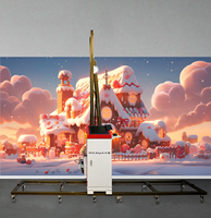 Machine à jet d'encre pour la peinture murale UV CMYKW Imprimante murale verticale 3D Photo UV Impression murale fournie encre UV automatique à éco-solvant