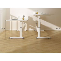 Wanda Yuan Chine personnalisé en bois blanc hauteur manuelle réglable ordinateur bureau de jeu Table basse élévatrice avec rangement