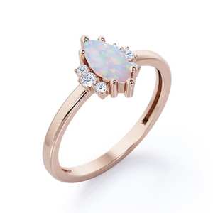 Bagues en argent Sterling 925, promesse Unique, <span class=keywords><strong>opale</strong></span> Rare et délicate, <span class=keywords><strong>pierre</strong></span> <span class=keywords><strong>de</strong></span> mariage, d'anniversaire et <span class=keywords><strong>de</strong></span> <span class=keywords><strong>naissance</strong></span> - Product Image 4