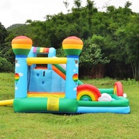 Parc aquatique gonflable pour enfants Jumping Dear : toboggans aquatiques élastiques, piscine, trampoline, château, amusant, durable, en nylon, facile à monter