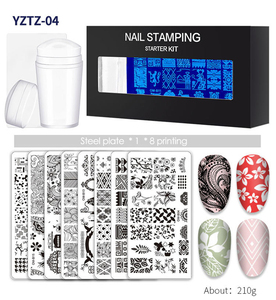 แผ่นปั๊มลายเล็บ TAMAX อะคริลิค สแตนเลส 12 แบบ ลายใบไม้ ลายดอกไม้ สำหรับตกแต่งเล็บ - Product Image 2