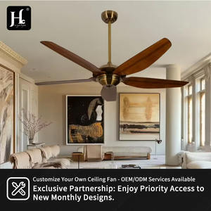 Ventilateur de plafond électrique rétro Orient de 52 pouces avec moteur CC, télécommande LED pour hôtels, pales en métal classiques, ventilateur décoratif - Product Image 6