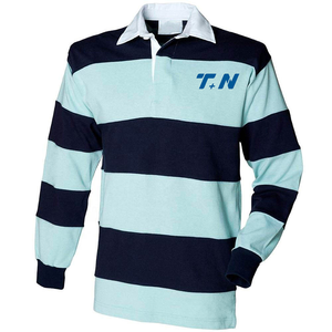 Polo Rugby Vintage Personnalisé à Rayures Cousues pour Homme Maillot Rugby à Manches Longues Brodé en Tissu Teinture Sèche Fraîche pour Homme - Product Image 5