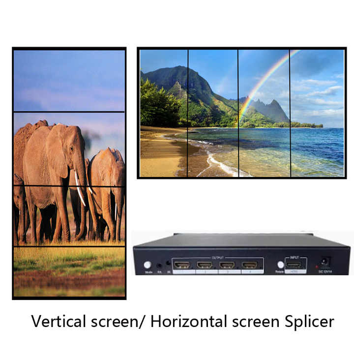 Vertical Screen 1X4 Video Wall Controller 1080P TV Lcd Processor 1X3 ...
