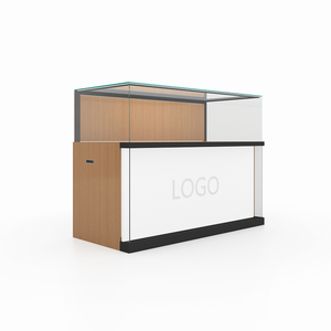 Tủ trưng bày điện thoại di động bằng gỗ kính, thiết kế đèn LED hiện đại, logo thương hiệu mới cho cửa hàng - Product Image 4