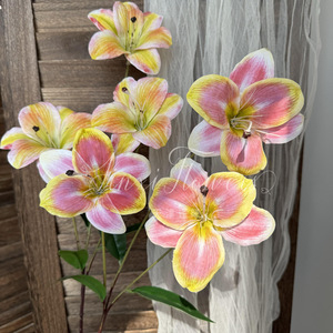 Fleurs de lys artificielles Jinxi faites à la main pour la décoration de mariage, la décoration de la maison et les accessoires de photographie - Product Image 2