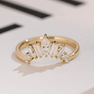 Diamant de laboratoire certifié IGI CVD HPHT, or massif 10k 14k 18k, alliance éternelle pour homme, coupe émeraude, couleur D, pavé classique, bande de 2 mm - Product Image 1