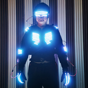 Chaleco Iluminado LED, Disfraz para Actuaciones en Escenario, Unisex, Atuendo para Discoteca y Club Nocturno - Product Image 1
