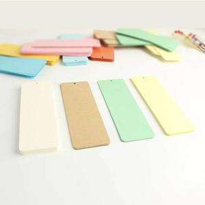 Marcapáginas de esquina redonda en blanco pintado a mano, Papel kraft DIY, perforador de <span class=keywords><strong>Tarjeta</strong></span> blanca - Product Image 3