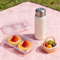 Boîtes à tartelettes en PET transparent de qualité alimentaire, boîtes de conservation alimentaire transparentes pour pâtisserie et desserts